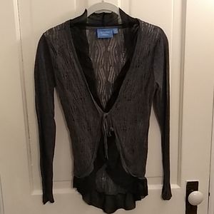 NWOT XS Simply Vera Vera Wang Tie front Cardigan
